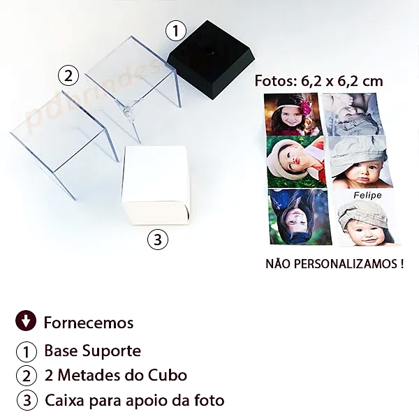 Foto Cubo Giratório Pequeno 6,2cm - 36 Unidades