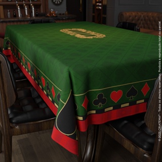 Toalha de Mesa Aveludada para Jogo de Baralho Truco Poker Retangular em Tecido 150x220cm - 6 Lugares em Oferta na Shopee