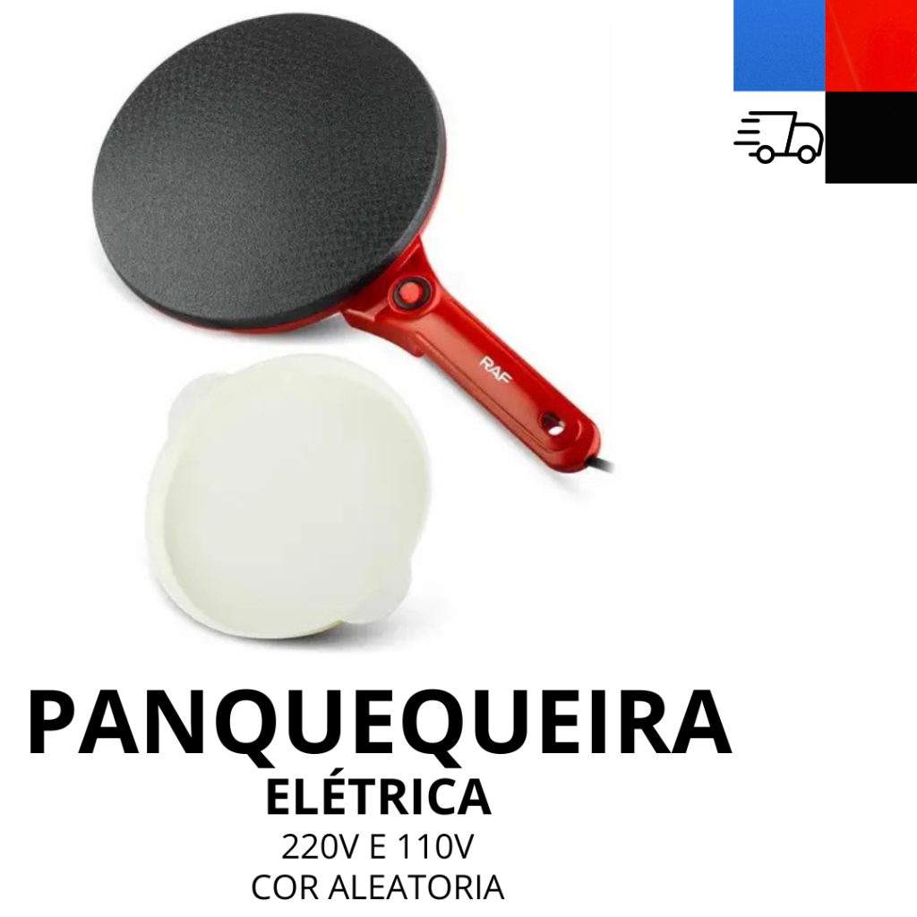 Panquequeira elétrica 220v e 110v Com Proteção e Cor aleatoria
