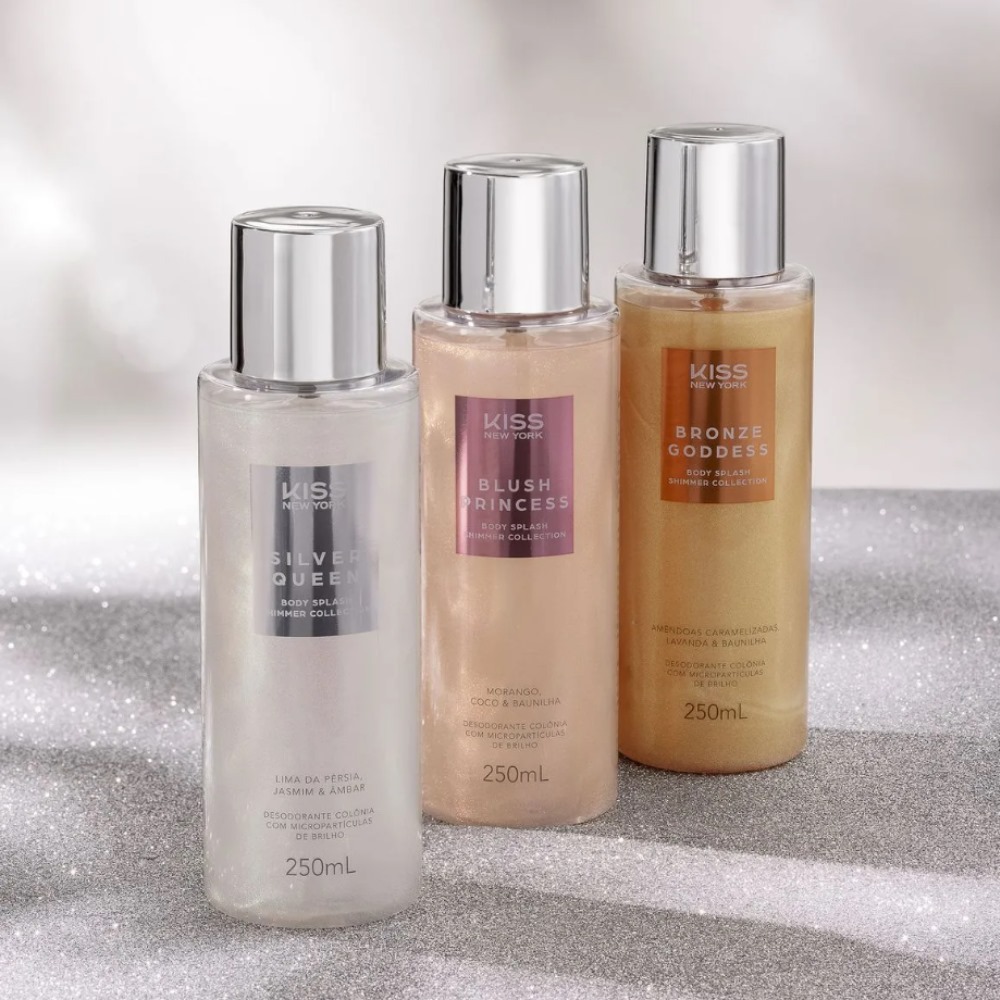 Body SplashShimmer Silver  - Kiss New York - 250 ML em Oferta na Shopee
