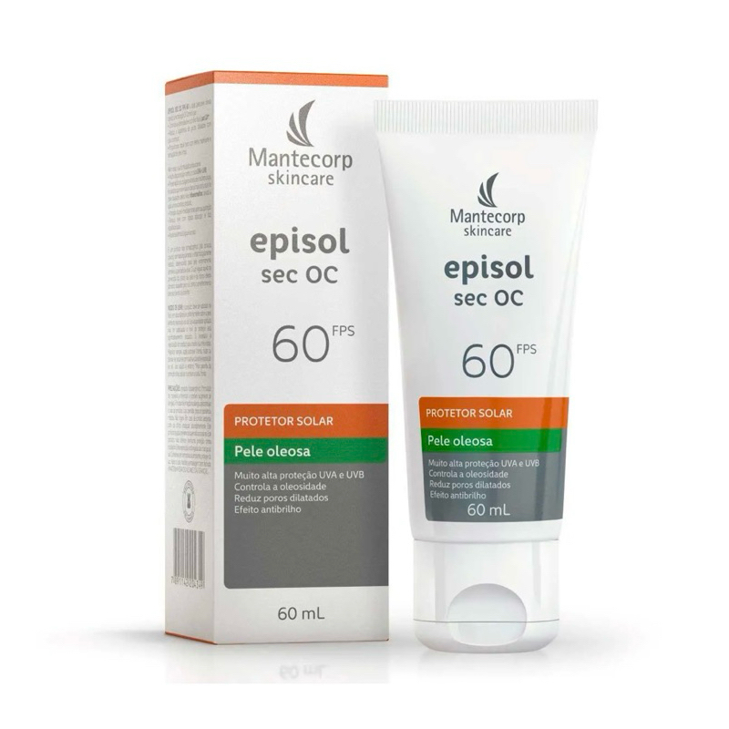 Protetor Solar Facial Episol Sec Oc FPS 60 - 60ml