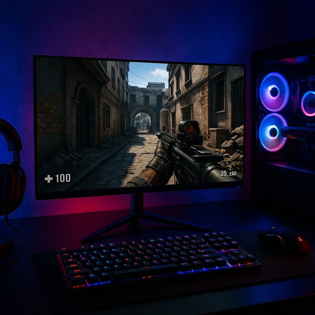 Monitor Gamer 22” IPS Full HD HDMI VGA | Tela Slim Ultra Fina 75Hz | Ideal para PC e Console