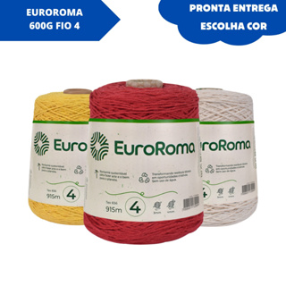 Barbante Euroroma número 4 fios - 915m - VÁRIAS CORES - PRONTA ENTREGA em Oferta na Shopee