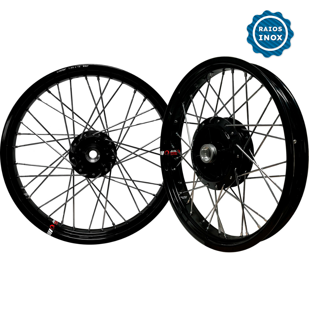Par Roda Aro Alumínio Viper Vpr Titan Fan 150 Á Disco Inox