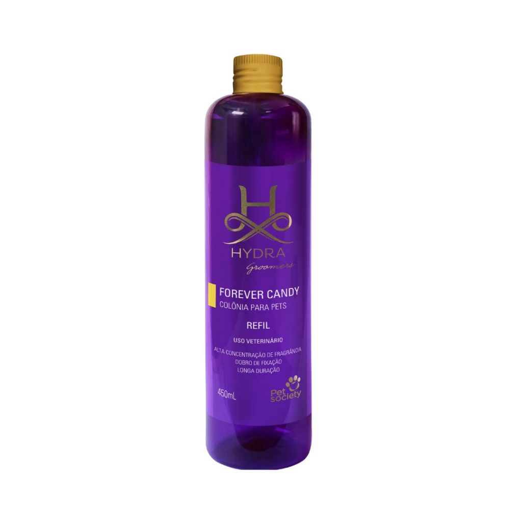 Colônia Pet Cachorro Gato Hydra Groomers Forever Candy 450mL Refil