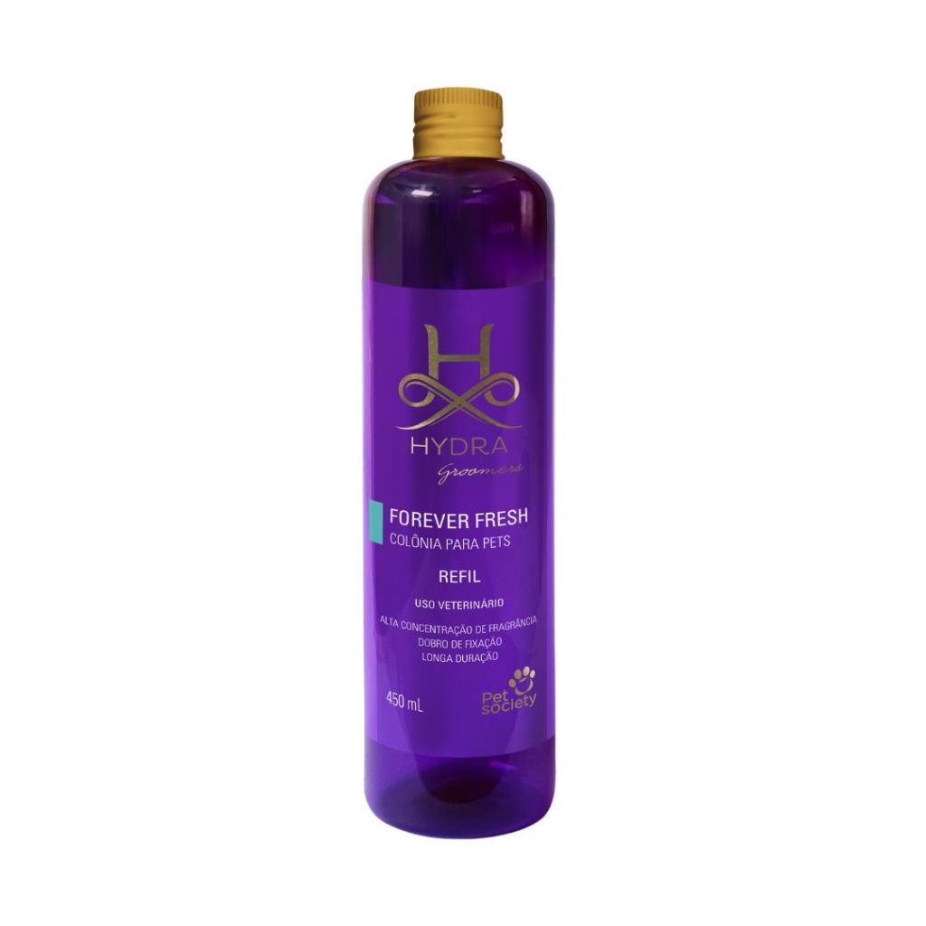 Colônia Pet Cachorro e Gato Hydra Groomers Forever Fresh 450mL Refil