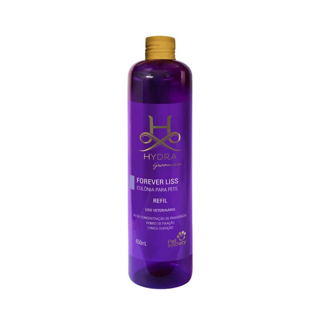 Colônia Pet Cachorro e Gato Hydra Groomers Colônia Forever Liss 450ml Refil
