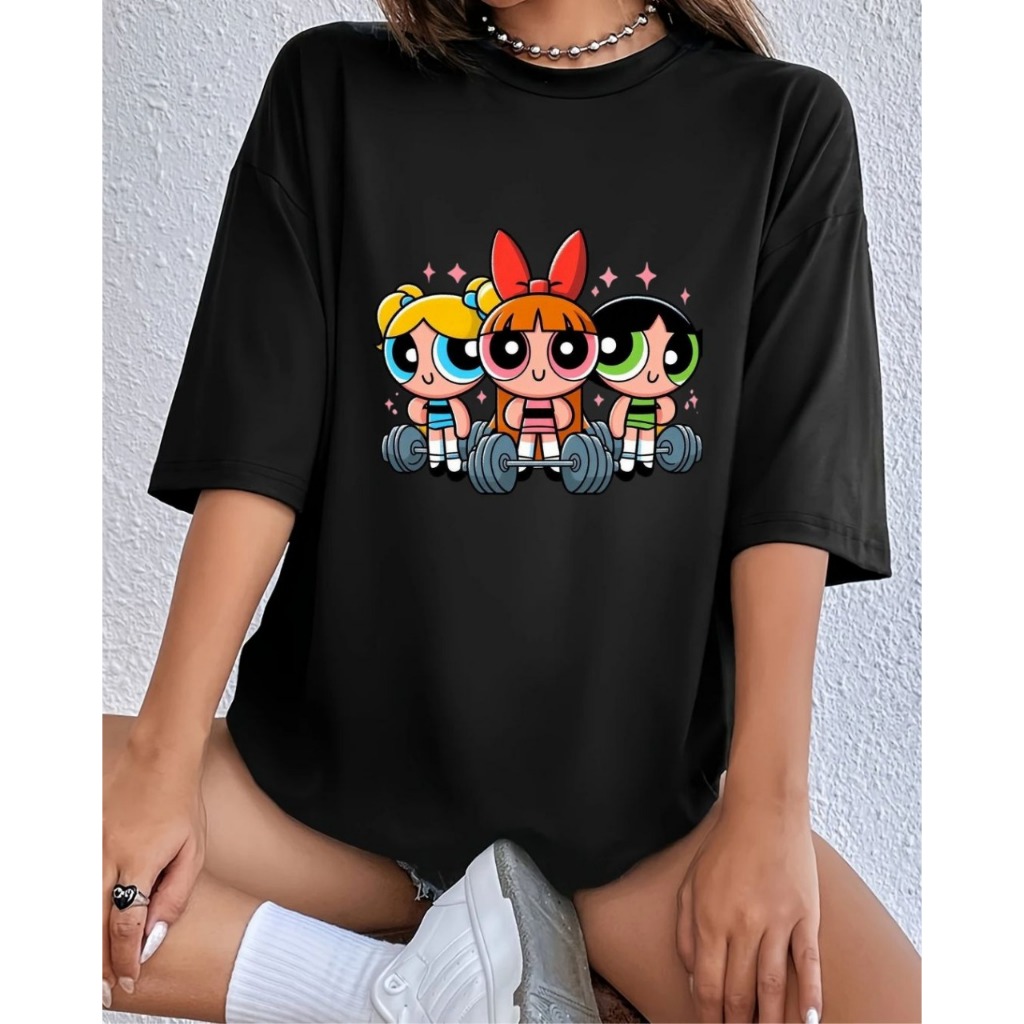 Camiseta Feminina Algodão Camiseta Super Poderosas Camiseta Treino Blusa Feminina