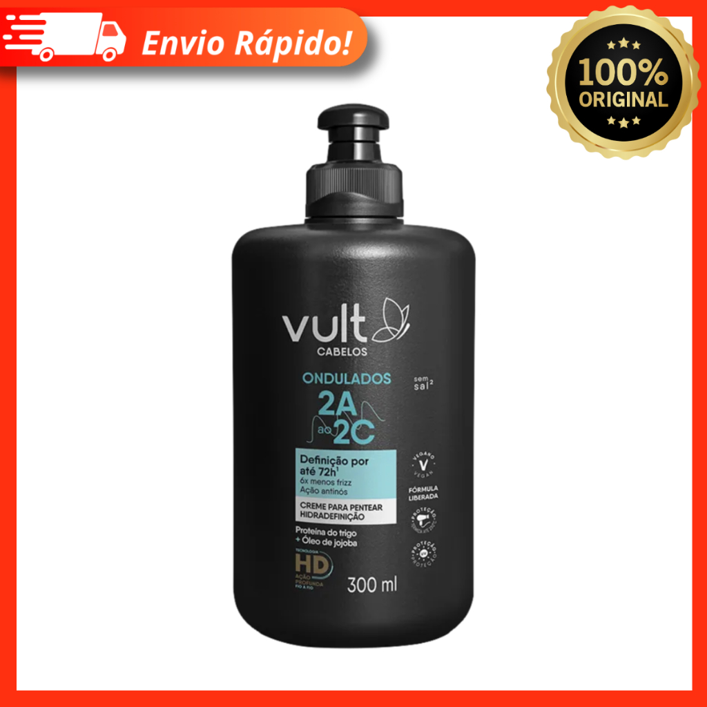 Creme de Pentear Hidradefinição Cabelos Ondulados Cabelos Macios e Ondas Definidas 300ml -...