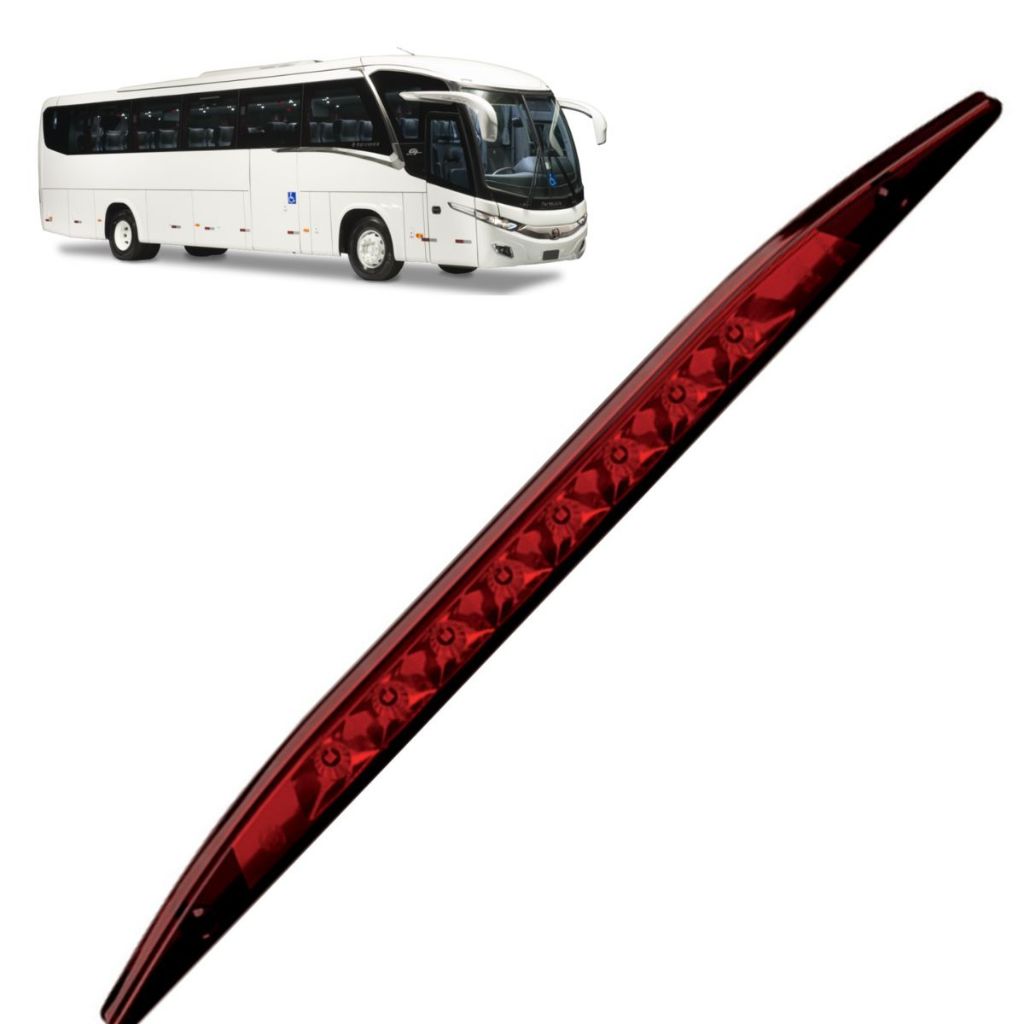 Lanterna Break Light Luz de Freio Onibus Marcopolo Viaggio GV G7 1050/1200 Led 24vts