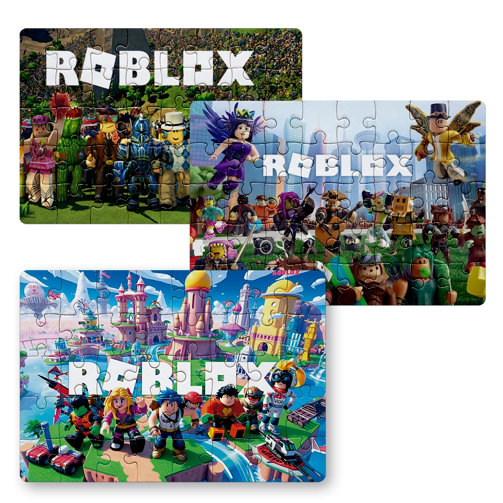 KIT 3 Peças Quebra Cabeça Roblox jogo online | 24, 40 e 70pçs | Sublime Fantasia