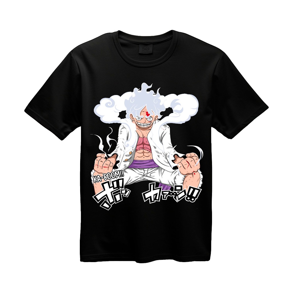 Camiseta Estampa Anime One Piece Luffy Transformação Gear 5 Estampa Não Desbota - ENVIO RAPIDO