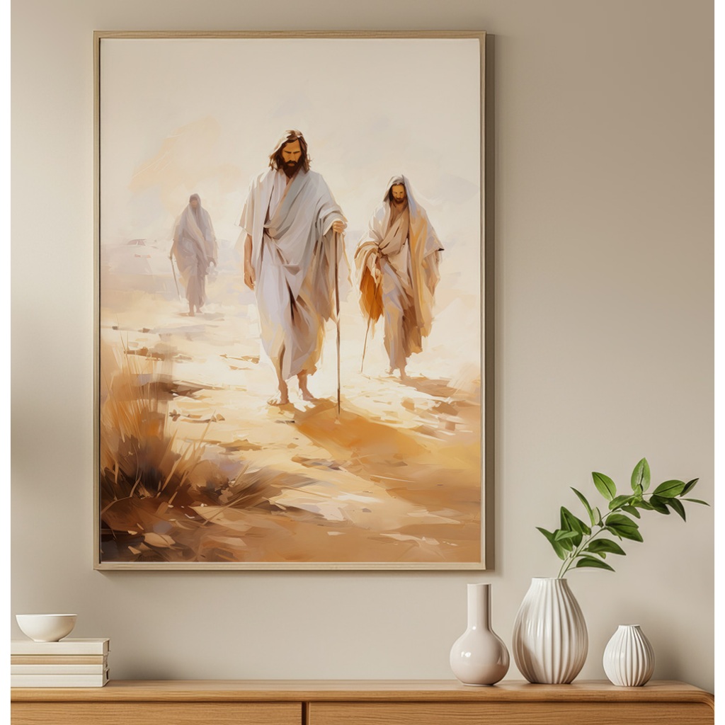 Quadro Jesus Cristo Quadro Com Moldura E Vidro Quadro Decorativo Sala Grande Quadro Jesus Deserto