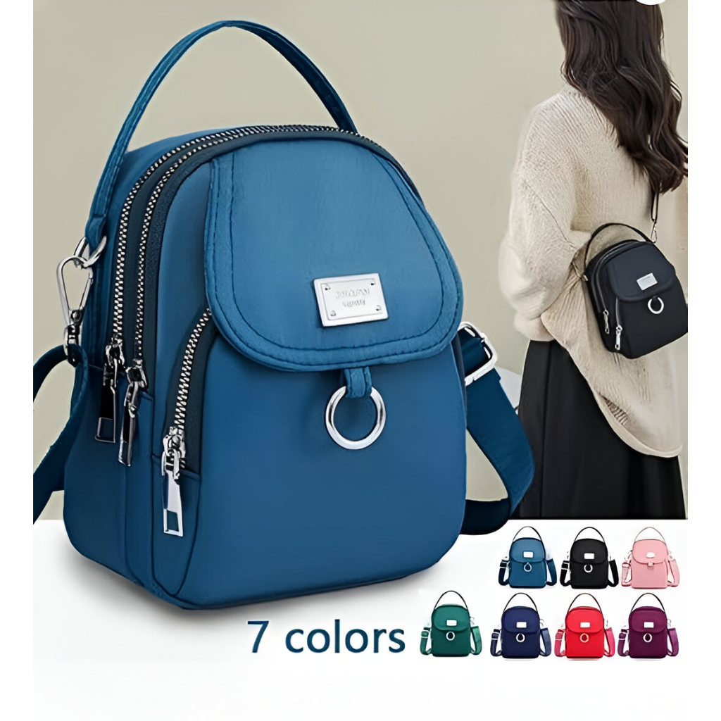 Bolsa Bag Ombro Feminina 3 Camadas Nylon Grande Crossbody Estilo Casual em Oferta na Shopee