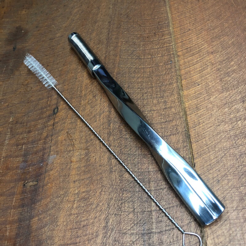 Bomba De Rosca  Mola Inox  Para Tereré Chimarrão 19cm torcida quadrada