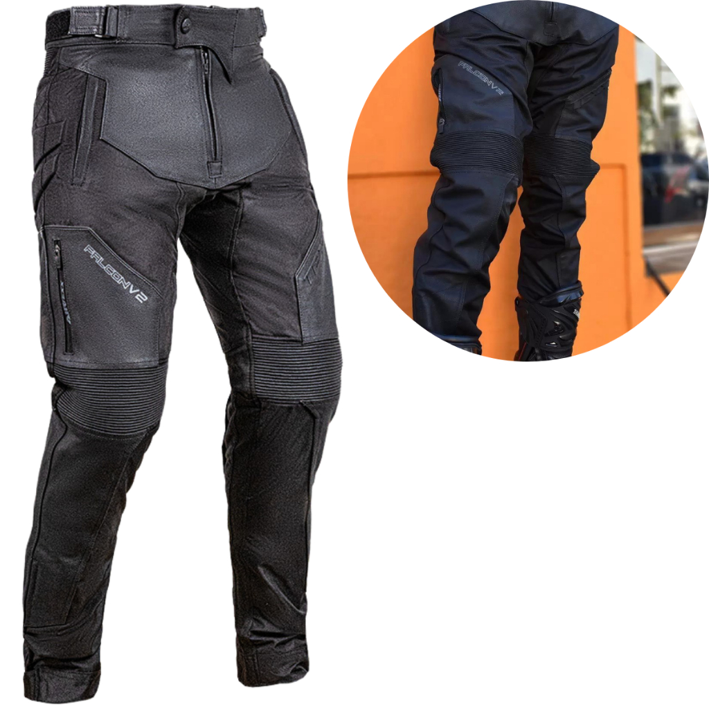 Calça de Couro Motociclista Resistente a Água Texx Falcon V2 Masculina em Oferta na Shopee