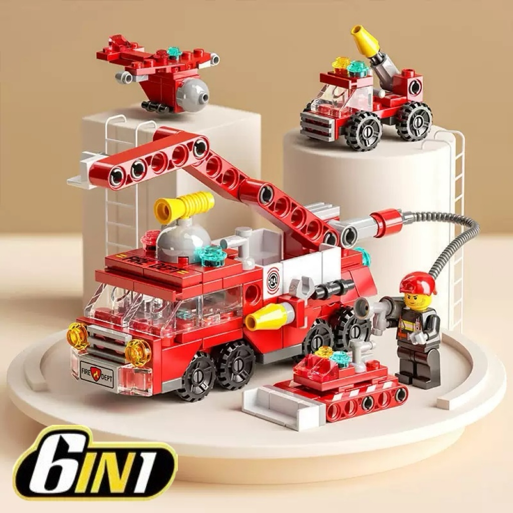 Super Kit 6 em 1 Blocos de Montar - 200 Peças, Presente Criativo para Crianças 7+ em Oferta na Shopee