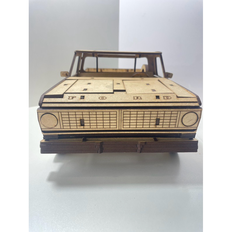Caminhonete Ford 100 Antiga em MDF - Modelo Artesanal decorativa  criativa  presente enfeite vintage Mdf cru