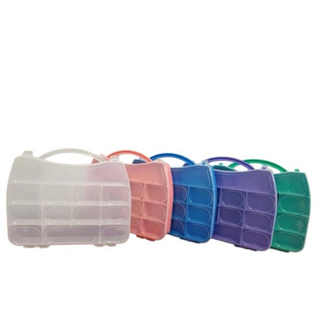 Caixa Organizadora 12 divisões para Acessórios de Cabelos / Tranças box braids / Utilidades