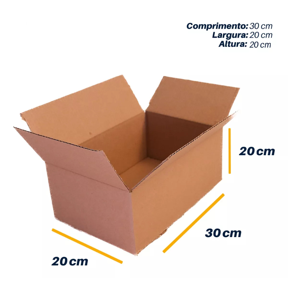 30 Caixas De Papelao 30x20x20 Envios Mudança Cosméticos Ultra Resistente — imagem 2 de 2