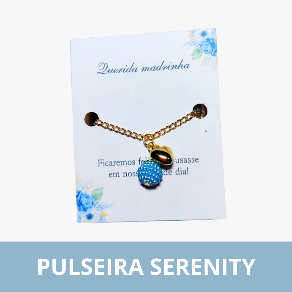 Kit com 10 Pulseiras cor serenity folheada para madrinha em Oferta na Shopee