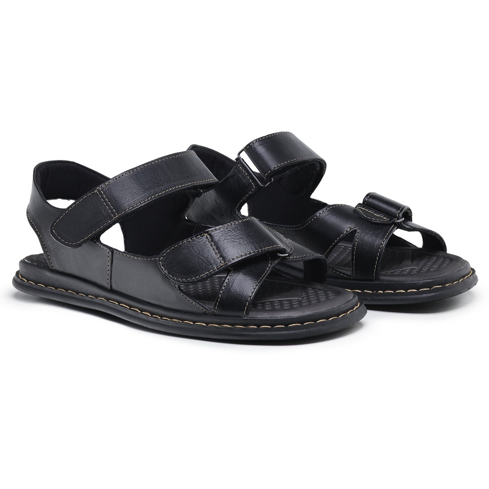 Sandalia ortopédica masculina Chinelo em Couro Legitimo Bovino Esporão Diabeticos Confort