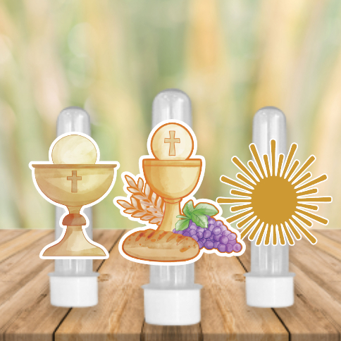 Aplique Simples PRIMEIRA EUCARISTIA  – Lembrancinhas Divertidas para Sua Festa! 6x4 cm - Sortidos
