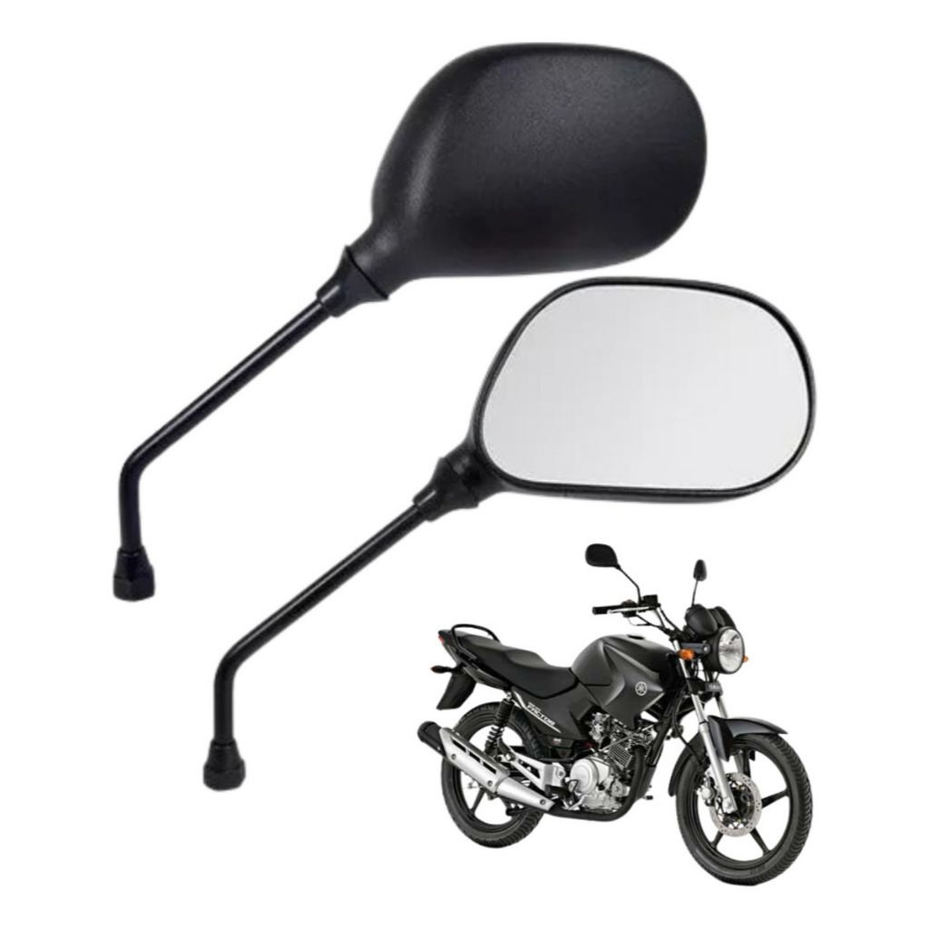 Par Espelho Retrovisor Yamaha Ybr 125 Factor Fazer 125 150 Xtz