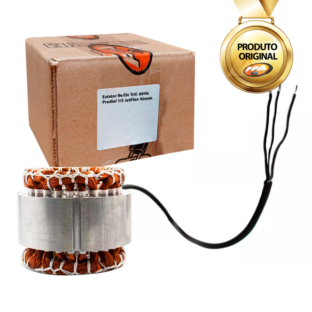 Estator Para Basculante Potenza PPA Portão Eletrônico 1/3hp 40mm Bivolt