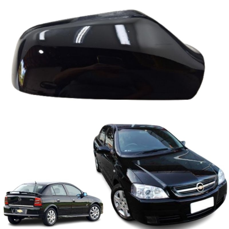 Capa Retrovisor Chevrolet Astra 2000 a 2011 Lado Passageiro Black Piano Original Metagal