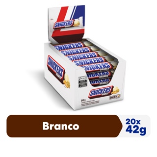 Chocolate Snickers Branco 20 Unidades de 42g em Oferta na Shopee