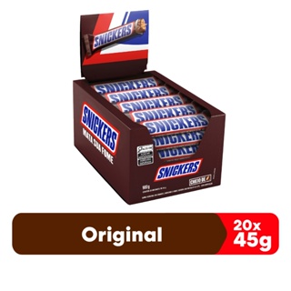 Chocolate Snickers Original 20 Unidades de 45g em Oferta na Shopee