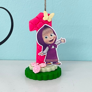 Vela Aniversário Marsha e Urso / Decoração Festa tema Marsha e Urso em Oferta na Shopee
