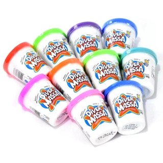 Kit Massinha de Modelar 10 12 24 36 48 Unidades Atacado Coloridas Sortidas Divermassa em Oferta na Shopee