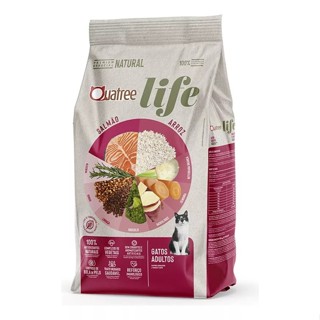 Ração Quatree Life Gatos Adultos Salmão 10kg Sem Transgênicos