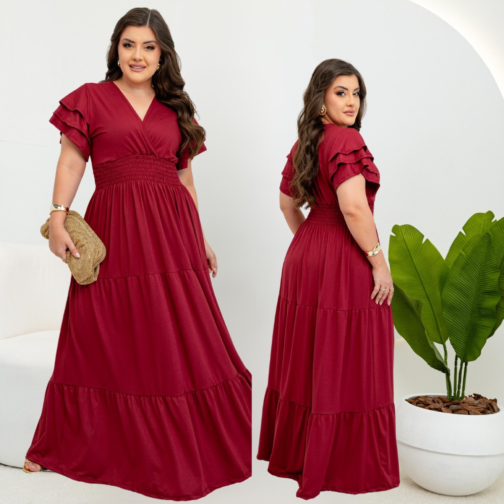 Vestido Feminino Longo Social Manga 3 Marias Moda Evangelica Plus Size Do M ao EXG Tendencia