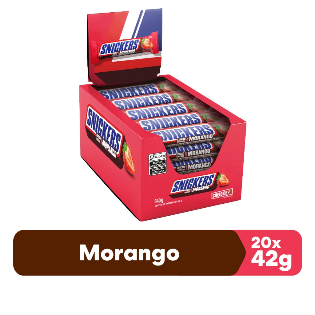 Chocolate Snickers Morango - Comprar com Melhor Preço em Lanches