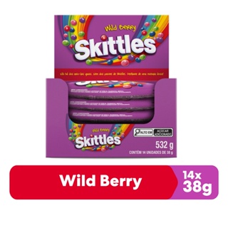 Bala Skittles Wild Berry Com 14 Unidades de 38g em Oferta na Shopee