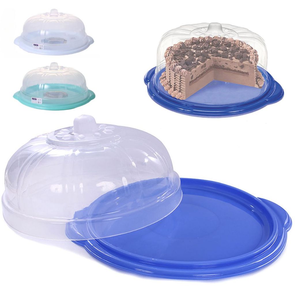 Boleira com Tampa Transparente e Alça Porta Bolo Grande e Base Colorida