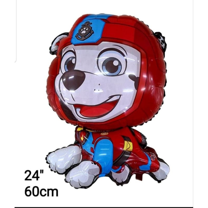 balão temático patrulha canina kit 2 unidades ruble e sua turma