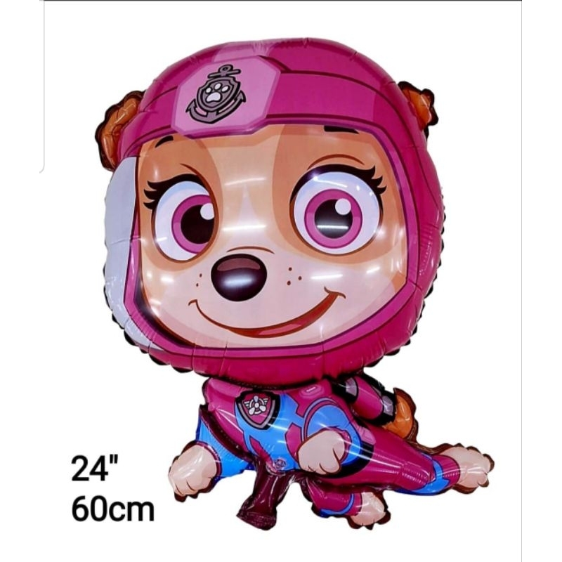 balão temático patrulha canina sky kit 2 unidades ruble e sua turma