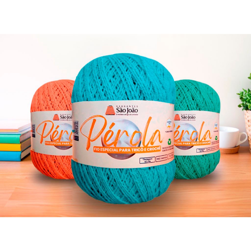 Kit com 3 linhas Pérola, Atenção nas variações! Informar as cores assim que fizer o pedido ou mandaremos sortidas.