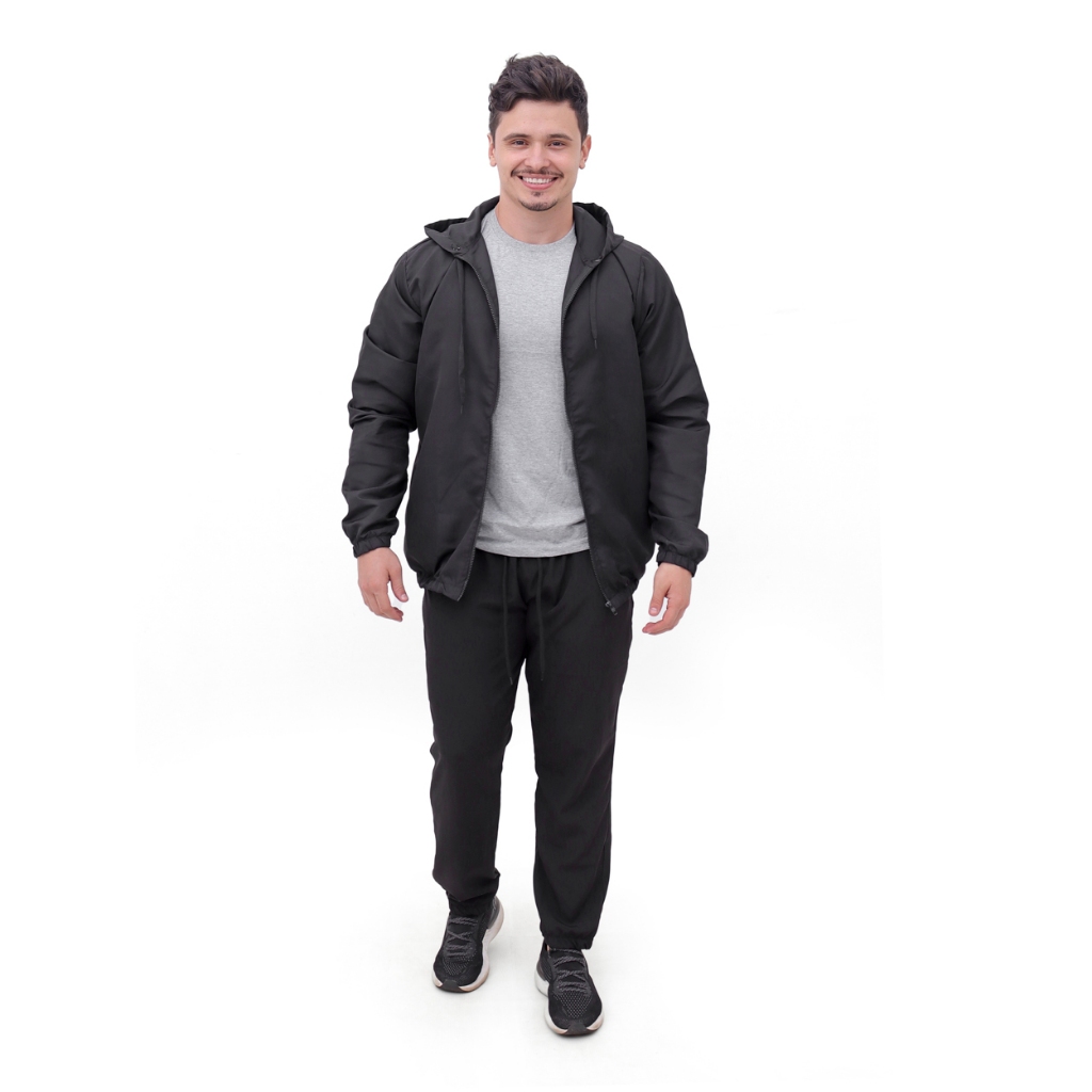 JAQUETA CORTA VENTO MASCULINA MICROFIBRA COM ZIPER SHELGA BOOTS