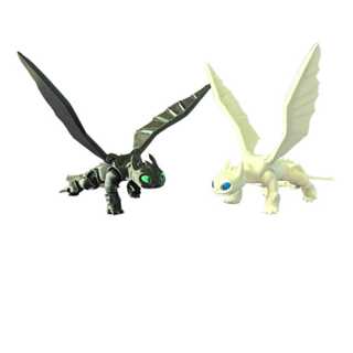 Banguela Fúria da Luz Bonecos Como Treinar Seu Dragão Toothless Light Fury Dragão Articulado em Oferta na Shopee