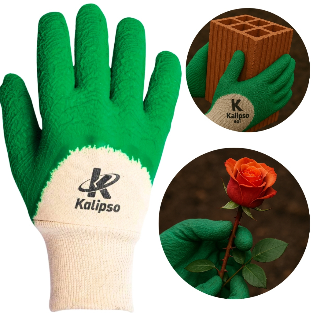 Luva Para Jardinagem Super Reforçada Confortex Plus Muito Macia Antiderrapante Ideal Para Roseiras