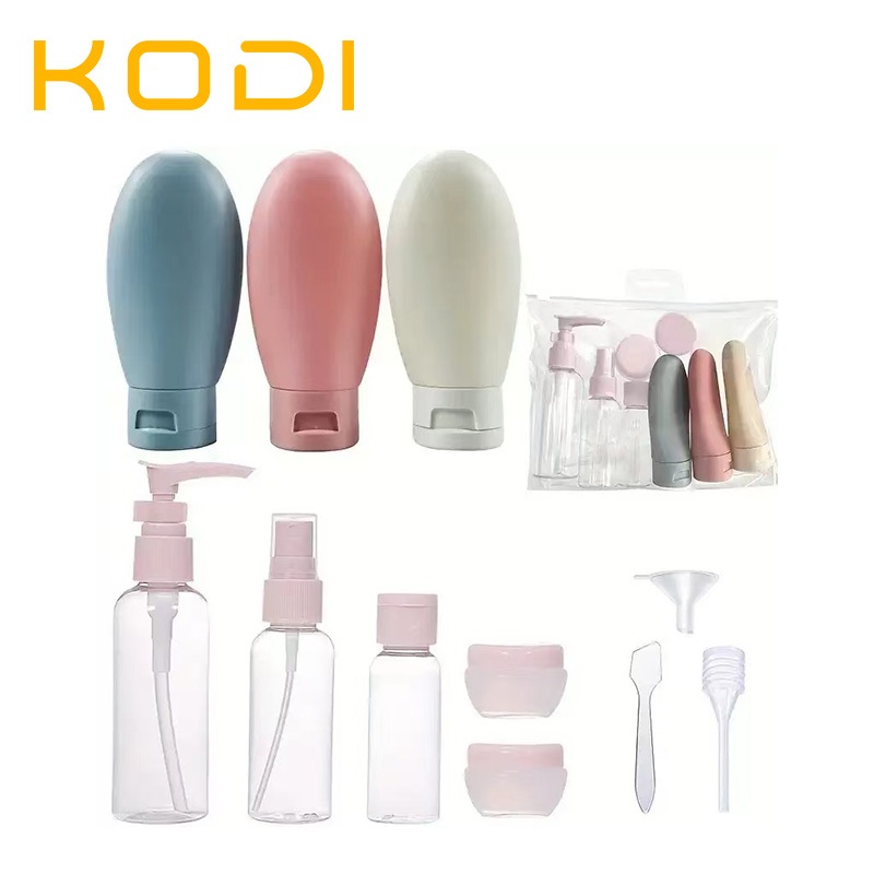 Kit Viagem para Cosméticos - Frascos de Spray, Shampoo, Loção, Creme e Perfume - Portátil e Prático!