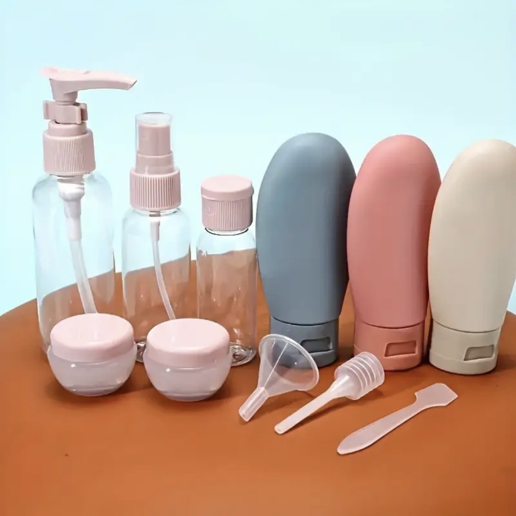 Kit Viagem para Cosméticos - Frascos de Spray, Shampoo, Loção, Creme e Perfume - Portátil e Prático!"-S1 — imagem 2 de 2