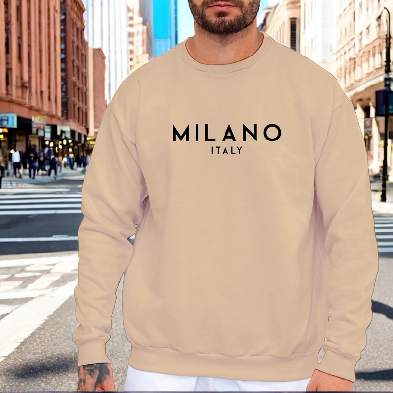 Blusa de Frio Milano Estampado Moletom Gola Redonda