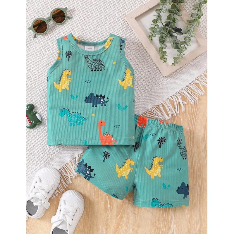 Conjunto infantil bebê estampa dinossauros
