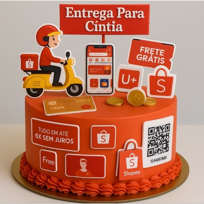 topo de bolo shopee - topper de bolo em Oferta na Shopee